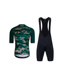 HOLOKOLO maillot corto y pantalón corto - CAMOTRAIL - negro/verde